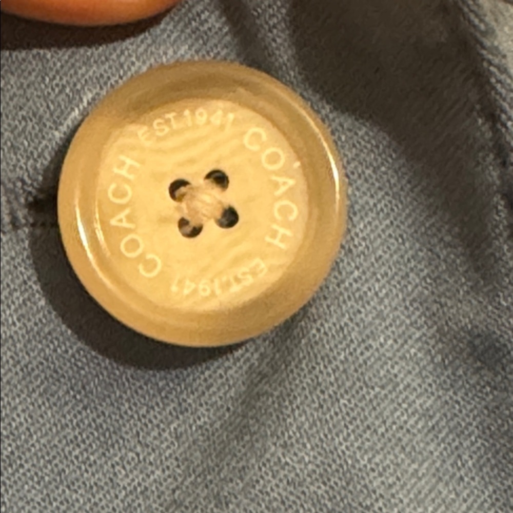 Coach Vintage Cotton Button Down Trench Coat Rain Resistant Preppy - Picture 4 of 11